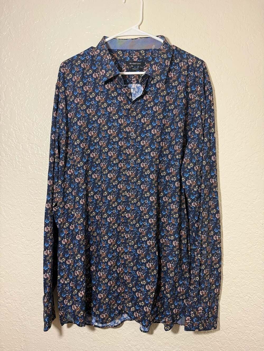 Bugatchi Long Sleeve Floral Button Down Shirt Shaped Fit